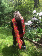 Load image into Gallery viewer, Red Lemon Silk Chiffon Scarf