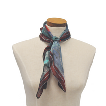 Load image into Gallery viewer, Pond Flower Silk Chiffon Scarf