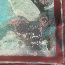 Load image into Gallery viewer, Pond Flower Silk Chiffon Scarf