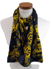 Load image into Gallery viewer, Lemon Blue and Black Knit Scarf