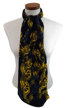 Load image into Gallery viewer, Lemon Blue and Black Knit Scarf