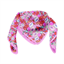 Load image into Gallery viewer, Pink Bubbles Silk Chiffon Scarf