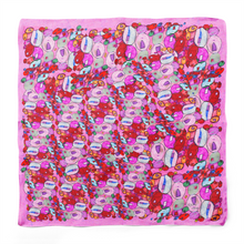 Load image into Gallery viewer, Pink Bubbles Silk Chiffon Scarf