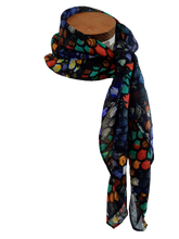 Load image into Gallery viewer, Fish Scales Cotton Silk Scarf
