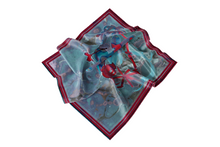 Load image into Gallery viewer, Pond Flower Silk Twill Scarf