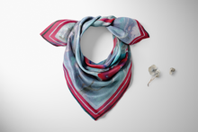 Load image into Gallery viewer, Pond Flower Silk Twill Scarf