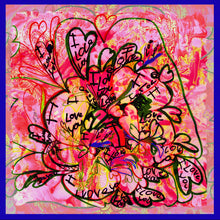 Load image into Gallery viewer, I Love You Cotton Silk Scarf