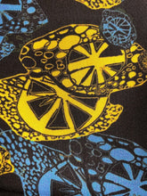 Load image into Gallery viewer, Lemon Black and Blue Silk Twill Scarf