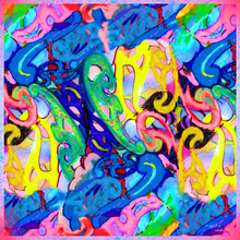 Load image into Gallery viewer, French Curves Cotton Silk Scarf