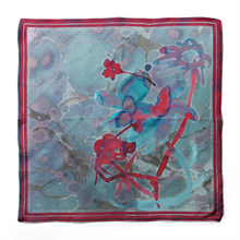 Load image into Gallery viewer, Pond Flower Silk Chiffon Scarf