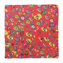 Load image into Gallery viewer, Red Lemon Silk Chiffon Scarf