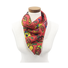 Load image into Gallery viewer, Red Lemon Silk Chiffon Scarf
