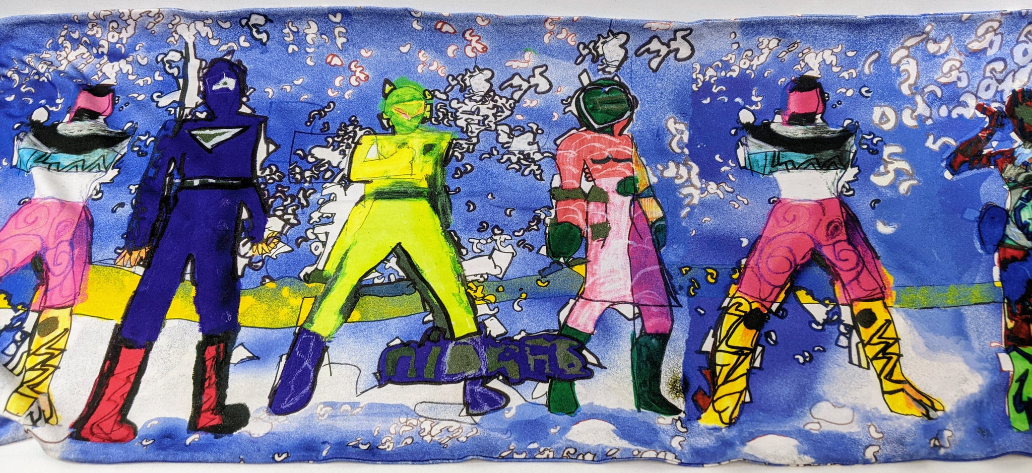 Power Ranger Scarf Power Rangers Knit Scarf – Lemonade Stand Designs